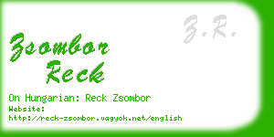 zsombor reck business card